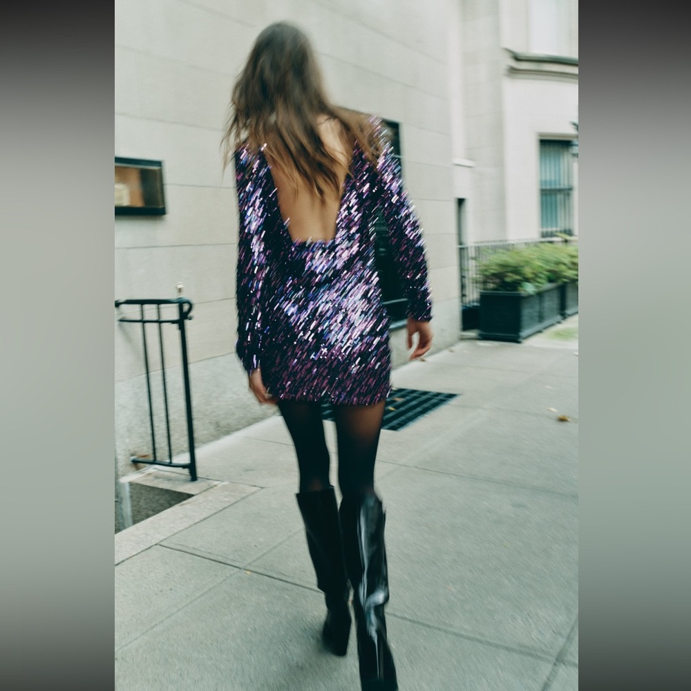 ZARA SEQUIN MINI DRESS